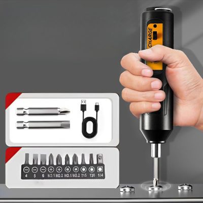 Мини електрическа отвертка - 12 бита, 1 ч USB зареждане | SCREWZI