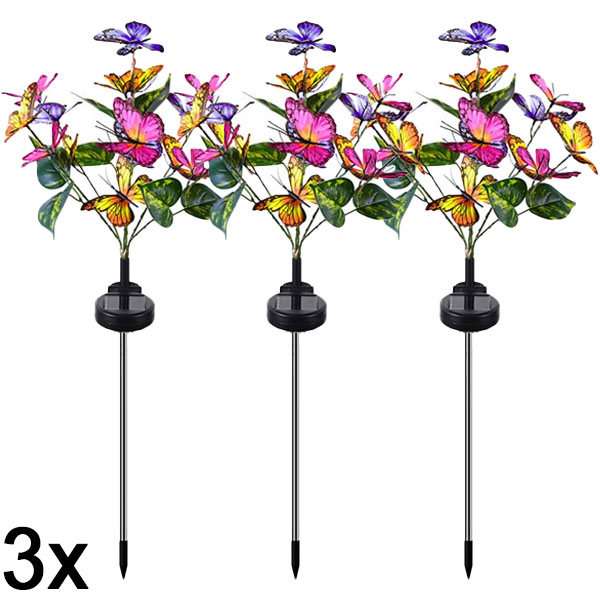 3x Соларна Лампа с Пеперуди | FLUTIX