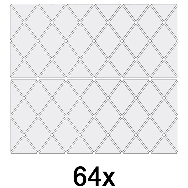 2x Огледални стикери за стена (32 броя) | WALLGEM