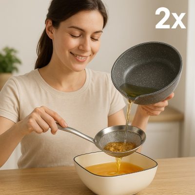 Неръждаем гевгир за прецеждане (2 бр) | FILTRINKA