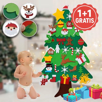 Коледно дърво от филц с украшения | FELTPINETREE
